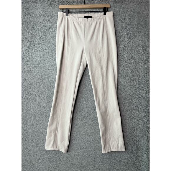 DKNY Pants 10 Medium Pull On Ankle Skinny Fit Cream Beige Career Modern Leggings - Picture 1 of 14
